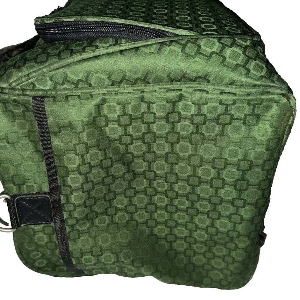 Atlantic Carry-on Travel Bag Overnight Luggage Tote Green w/ Handles and Strap - Picture 6 of 10